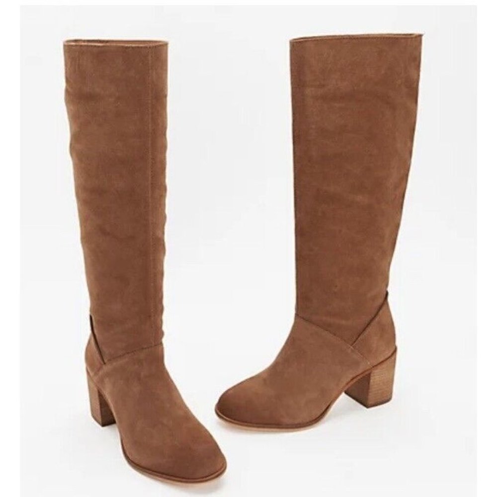 Frye & Co Fashion Tall Boots Phoebe Slouch Tall Suede Boots Brown Cognac 6M